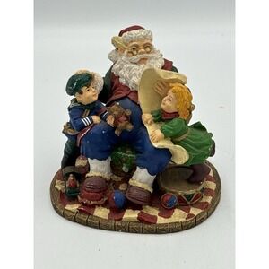 Santa's Making A  List Children Kids And Toys Decoration Resin Figure Holiday